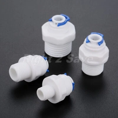 Purifier Reverse Osmosis Connector RO Water Filters Fitting Straight Male Thread - Image 1 of 4