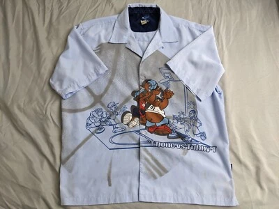 Camisa azul crudo vintage azul abotonada Y2K años 90 baloncesto para hombre talla 3XL Foto 1 de 4
