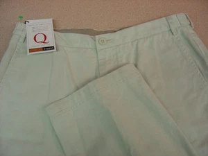 Men's HAGGAR Stone Flat Front Plush Cotton Khaki Pants Size 34x32 NWT - Picture 1 of 4
