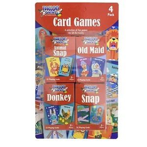 [4er Pack] Kinder Spaß Spielkartenspiele Tier Snap alte Magd Esel Familie 3+ - Bild 1 von 12