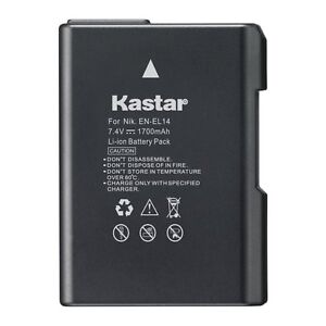 1x Kastar Battery for Nikon EN-EL14 D3100 D3200 D3300 D3400 D5100 D5200 D5300 