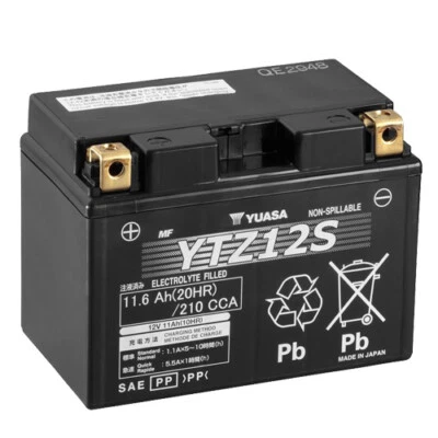 Battery For Honda VTR 1000 F Fire Storm SC36 2002 YUASA YTZ12S AGM Enclosed - Image 1 of 3