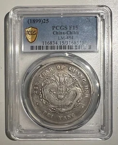(1899) 25 China-Chihli Silver $1 - Picture 1 of 3