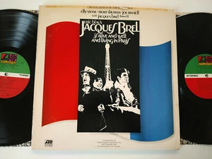 JACQUES BREL IS ALIVE AND WELL AND LIVING IN PARIS 2LP 1975 ATLANTIC SD 2-1000 - Picture 1 of 10