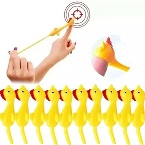 Spielzeug Spaß Fliegendes Gummihuhn Kinderspielzeug Dehnbarer Truthahn Klebrig - Picture 1 of 11
