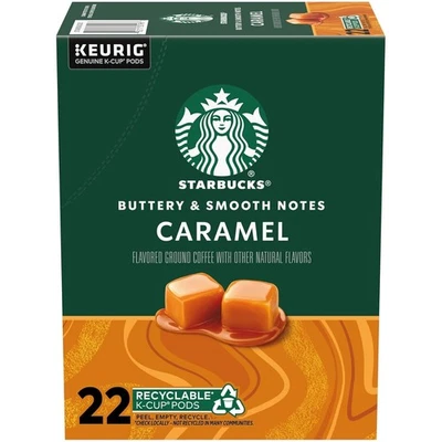 Cápsulas de café K-Cup, café con sabor natural caramelo para cafeteras Keurig... Foto 1 de 4