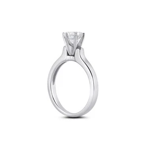 1.89ct F-SI2 Round Natural Diamond 950 Plat. Classic Solitaire Engagement Ring - Picture 1 of 6