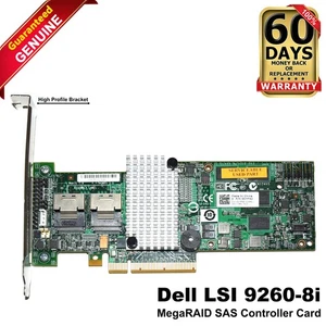 LSI 9260-8i Dell PowerEdge 8-Ports SAS 6Gb/s 512MB FH MegaRAID Controller DYF52 - Picture 1 of 5