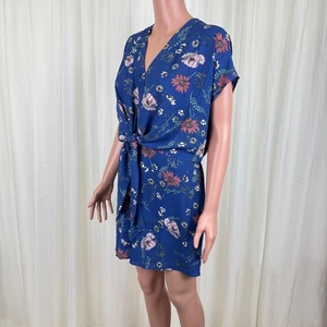Tuta pagliaccetto scollo a V floreale kimono Collective Concepts pezzo unico taglia large blu - Foto 1 di 13
