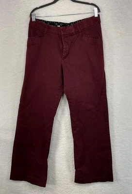 Pantalones chinos Lee Platinum Label para mujer rojos borgoña algodón 14 cortos Foto 1 de 4