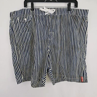 Tommy Bahama Shibori Rayas Nylon Board Shorts Bañador Azul Amarillo XL Foto 1 de 4