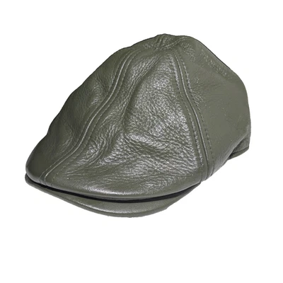 Goorin Bros Flatcap Green Leather Size Large NWOT Cap Hat - Image 1 of 4