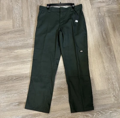 New Dickies Slim Straight Double Knee Cargo Pant Green WPR03 36 x 32 - Image 1 of 4