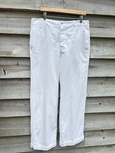 Rare Find 1930s Mens Summer Cotton Trousers Button Fly 36x30 - Picture 1 of 7