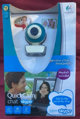 Logitech QuickCam Chat Headset Included Skype Certified NEW in Package - Image 1 of 4