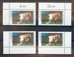 Bund 1988 ** 4x Mi 1353 Sport 60Pf Eckrand Ecke Bogenecke oben und unten 01960B - Bild 1 von 5