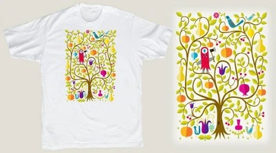 Camiseta TIM BISKUP 'Tree of Life' Artista Serigrafiada Arte PEQUEÑA Agotada **NUEVA** Foto 1 de 4