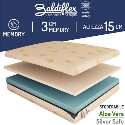 Materasso Matrimoniale Memory Foam "MEMORY 10+3" 100% Made in Italy - Immagine 1 di 4
