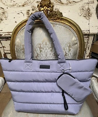 Ted Baker Puff Tote Shopper Bag Carry On Overnight Lilac Lavender Purple Black  - Image 1 of 4