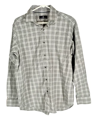 Hart Schaffer Marx Men's Large Button Up Plaid Dress Shirt Long Sleeve - Image 1 of 4