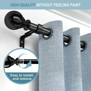 28mm Curtain Poles Extendable Pole For Eyelet & Pencil Pleat Curtains Rings Rods - Picture 1 of 19