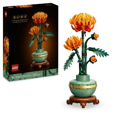 LEGO 10368 Botanicals Chrysantheme, Deko, Blumentopf, Ständer in Holzoptik