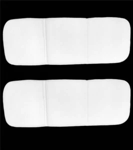 Pair White Padded Fleece NO BOW HORSE LEG WRAPS Bandages Cover Wounds 6 SIZES! - Picture 1 of 7