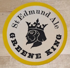 GREENE KING - ST. EDMUND ALE - VINTAGE BEERMAT - GOOD CONDITION - Picture 1 of 2
