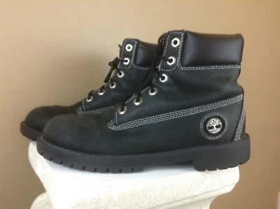 Timberland Botas Premium Cosidas Plateadas Negras Para Hombre Talla 5.5 Para Mujer Talla 7.5 Foto 1 de 4