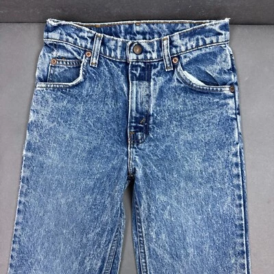 Vintage Levis Jeans Youth 26x26 Blue USA Made Orange Tab Acid Wash 12 Regular - Image 1 of 4