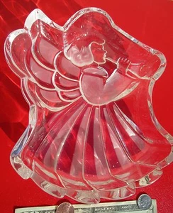 Mikasa Heavy Glass ANGEL serving/candy/nut dish-Great for Christmas!  - Picture 1 of 6