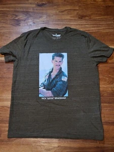 Lucky Brand L Paramount Top Gun T-Shirt Mens Brown Nick Goose Bradshaw Casual - Picture 1 of 3
