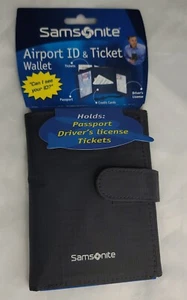 Billete de identificación del aeropuerto Samsonite pasaporte titular de licencia de conducir y billetera totalmente nuevo - Imagen 1 de 3