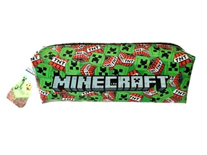 Estuche para lápices Minecraft limpiar 20 cm x 7 cm cuadrado cierre con cremallera - Imagen 1 de 2
