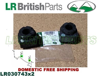 GENUINE LAND ROVER FRONT STABILIZER BAR BUSHING SET LR2 EVOQUE 12-16 LR030743 - Image 1 of 4