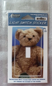Light Switch Cover Sticker Teddy Bear Approx 2" wide x 4" tall NEW IN PACKAGE  - Picture 1 of 1