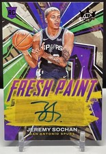 2022-23 COURT KINGS JEREMY SOCHAN 71/99 FRESH PAINT RC AUTO SPURS Rookie #FP-JSS