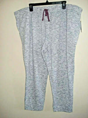 Pantalones de chándal de felpa francesa Plus para dama talla 3XL gris luna  Foto 1 de 2