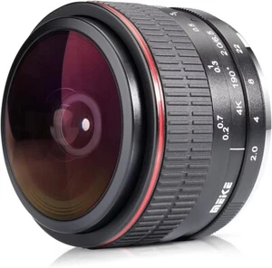 MEIKE 6.5mm F2.0 Ultra Wide Angle Fisheye Lens for Canon EF Sony E M4/3 Fuji X - Imagen 1 de 10