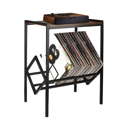 Standregal Eisen-Doppelschicht-Schallplattenständer DJ Vinyl Speicherhalter Rack - Bild 1 von 4