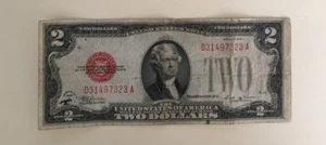1928 E $2 TWO DOLLARS LEGAL TENDER NOTE Nice CIRCULATED DA BLOCK - Picture 1 of 2