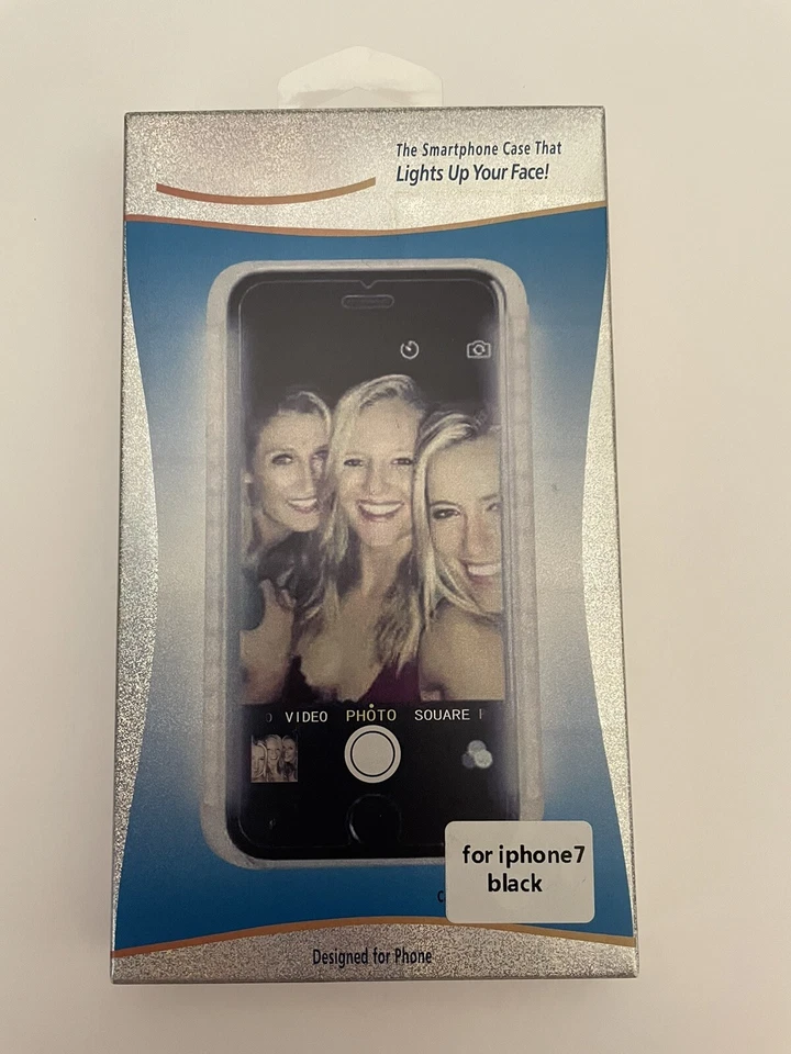 Estuche rígido de protección Stoli Elite negro iluminado para teléfono inteligente selfie iPhone 7 Foto 1 de 4