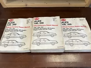 Audi 100 200 1989-1991 Official Factory Repair Manual Books 3 Vol. Set Bentley - Picture 1 of 9