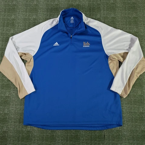 Adidas UCLA Bruins Swimming Warm Up Jacket Pullover Mens 2XL XXL 1/4 Zip Cover