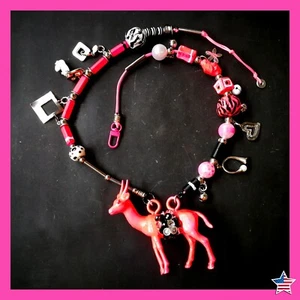 Luxury Jewelry Chunky Jewellery Necklace Brutalist Pendant Animal Charm Roe Deer - Picture 1 of 24