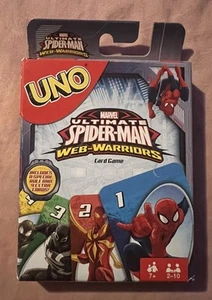 Marvel Spiderman UNO Card Game Web Warriors Game - Picture 1 of 2
