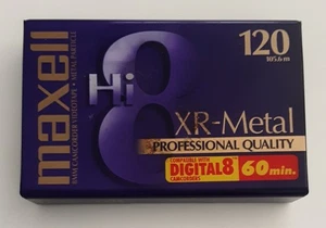 Maxell XR-Metal Hi8 120 Digital 8mm Videocámara Video Cinta 60 Minutos NUEVO SELLADO - Imagen 1 de 2
