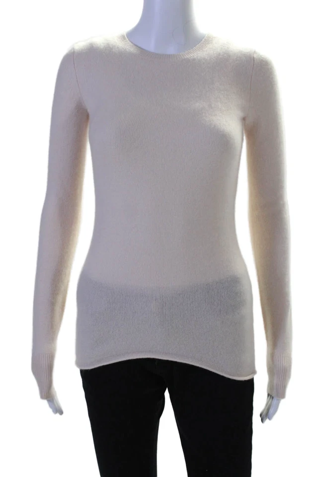 Cárdigan suéter rosa con botones cuello alto mezcla cachemir Inhabit para mujer talla P Foto 1 de 4