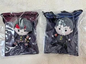 The Great Ace Attorney Ryunosuke Naruhodo Kazuma Asogi Set of Mini Plush & Purse - Picture 1 of 12