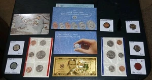Huge COIN Lot Collection 1991 Mint Set Lot WWII Old Coins TOKEN NO JUNK DRAWER  - Picture 1 of 8
